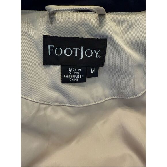 Footjoy Men’s Tan Full Zip Golf Jacket Size Medium Windbreaker - Picture 8 of 10